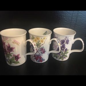 3 Roy kirkham bone china mugs countryside